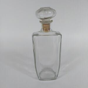Vintage Whisky Decanter Glass Liquor Bottle With‎ Cork On Stopper Decorative